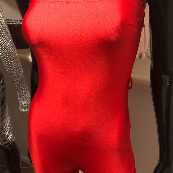 Red Bellbottom Jumpsuit - Picture 9 of 12
